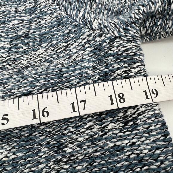 PureJill Open Cotton Cardigan Sweater Small Marled Blue Long Line Pocket J. Jill - Picture 9 of 9